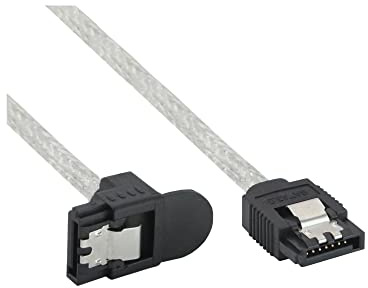 InLine 27305X SATA 6Gb/s Kabel rund, mit Lasche, gewinkelt, 0,5m