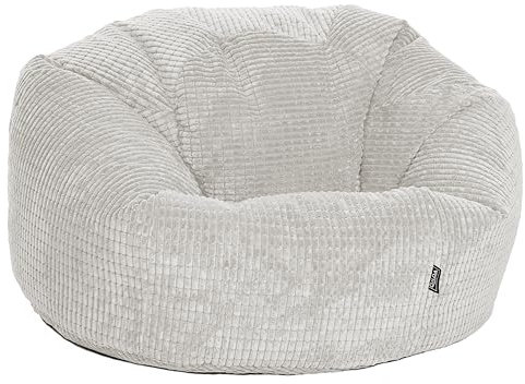 Gilda Giant Classic Corduroy Beanbag Delivered Filled (Cream)
