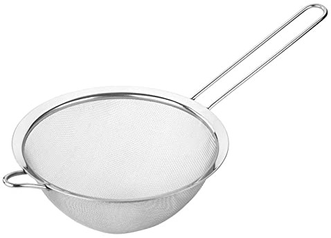 Tala rostfritt stål sil, 20 cm diameter med fint nät, perfekt för tvätt och silning av frukt, grönsaker, ris och salladsvaror