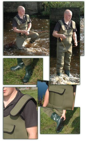 Bison NEW 4MM NEOPRENE CHEST WADERS SIZE 12