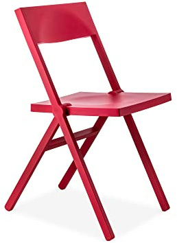 Alessi ASPN3027 Piana Sedia, Fibra di Vetro/PP, Rosso, 52x46x90 cm
