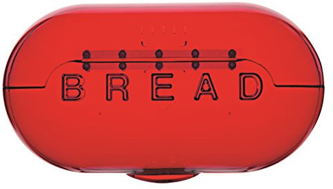Viceversa Bread Box Portapane, Plastica, Rosso