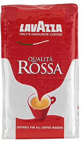 Lavazza Qualita Rossa, Café moulu, convient aussi pour French Press, Lot de 2, 2 x 250g