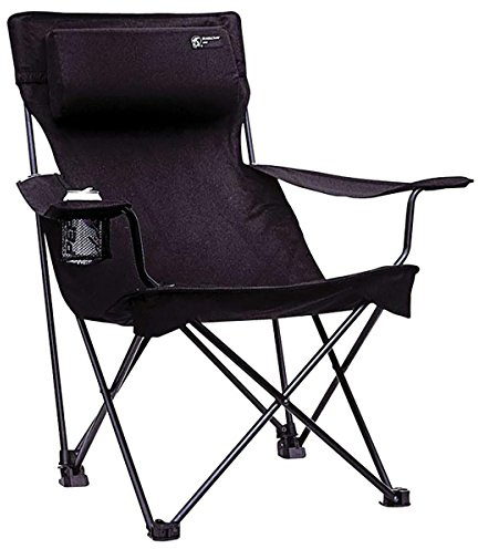 Travel Chair Classic Bubba Chair with Adjustable Pillow, Large Folding Chair for The Outdoors, 300-Pound Capacity, Black, One Size