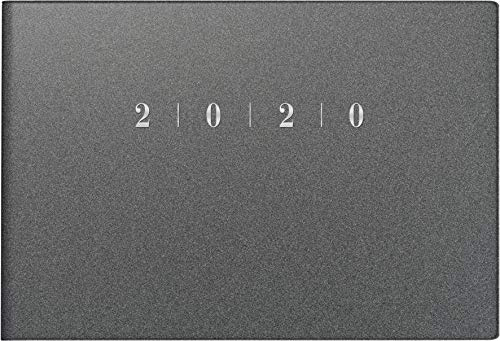 rido/idé 701756380 fickkalender septimus (2 sidor = 1 vecka, 152 x 102 mm, plast-enbandsreflektion, kalendarium 2020) grå