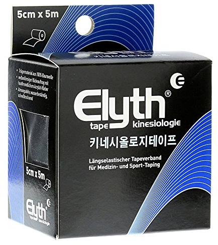Kinesiologie Tape Elyth 5 Cmx5 m Schwarz