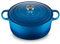 Le Creuset Cocotte Evolution de hierro fundido con tapa, Ø 30 cm, Redonda, Todas las fuentes de calor incl. inducción, 8.4 l, Azul Marseille