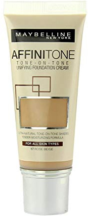 3 x Maybelline Affinitone Unifying Foundation Cream 30ml - 17 Rose Beige