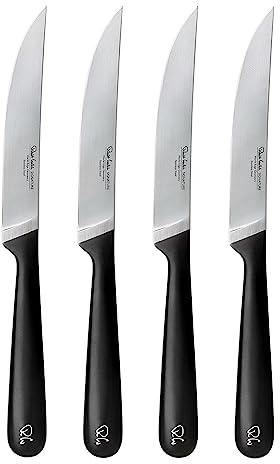 Robert Welch Signature Steak Knife Plain Edge Set Of 4 With Wooden Case
