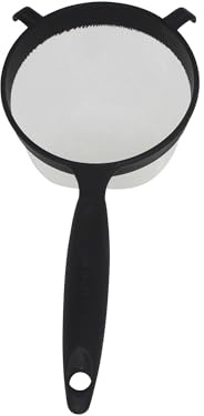 IMUSA IMU-71133W Plastic Strainer, Black, 6-Inch,1 Count (Pack of 1)