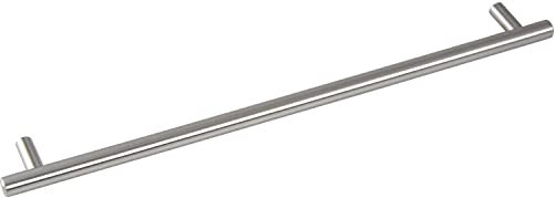GRIMME 8569210410 Basic skåphandtag Enija möbelhandtag (barell) ø 12 mm, bredd 450 mm stånghandtag borstat rostfritt stål, silver, hålavstånd 410 mm