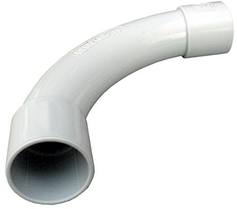 Zenitech - Set di 5 Curve per Tubo IRL Ø25mm - Realizzate in PVC Rigido per Durabilità - Installazione Veloce Anche in Spazi Ristetti - Ottimizza le Installazioni - Grigio - Ø25mm