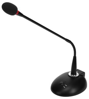 Monoprice Commercial Audio Desktop Paging Microphone with On/Off Button (No Logo),Black