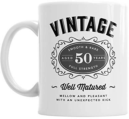 50th Birthday Gift Vintage for Men Women Coffee Mug Keepsake Present 10oz