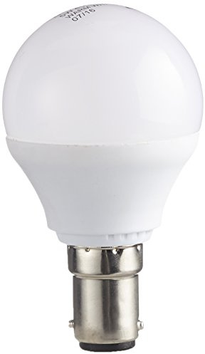Merriway BH05018 5 W Small Bayonet Cap G45 LED Bulb, Equivalent to 40 W, Glass, B15d - Opal Warm White
