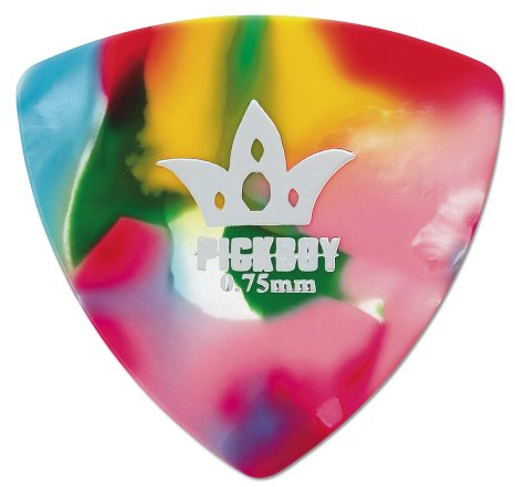 Pickboy Rounded Triangle, Multi-color, Pik Pak, 0.75mm, 10 picks