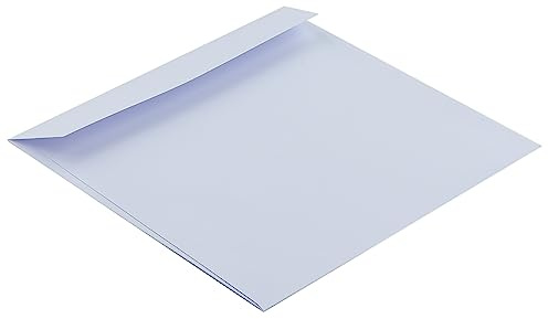 Briefumschläge in Hochweiß, 155 x 155 mm, ohne Fenster, 100 Stück | Haftklebend, Gerade Klappe, 120 g/m² Offset, Blanke Briefhüllen