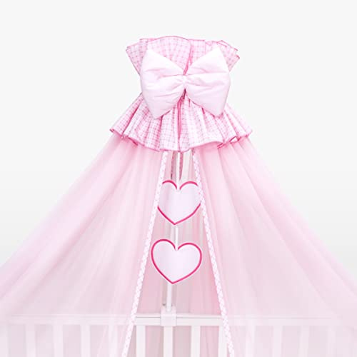 Zanzariera a baldacchino per lettino da bambino, 480 cm, colore: rosa