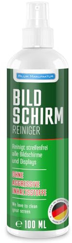 Blum Manufaktur - 100ml Bildschirmreiniger - Perfekte Reinigung Aller Bildschirme und Displays. Streifenfrei ohne Schlieren.