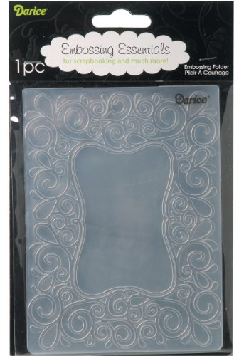 Darice 1215-49 Prägeschablone, Schnörkel, Plastik, transparent, 10,8 x 14,6 x 0,4 cm