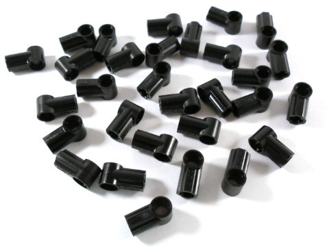30 Stück LEGO TECHNIC Achs und Pin Verbinder #1 in Schwarz.