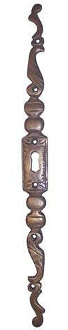 Antikhof Möbelbeschlag Barock Messing gegossen Patiniert,Größe: 2,7 x 32,0 cm,Bestellnummer: KL 26
