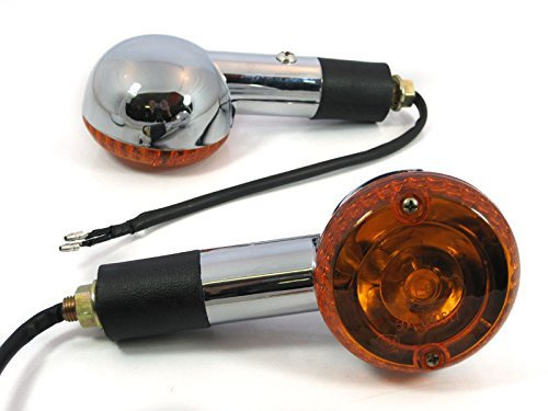 homologiert Chrom Blinker Motorrad - groß - E-markiert mit Orange Gläser - passt für die meisten macht und Modelle
