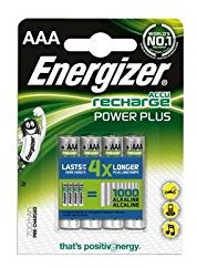 Energizer Lotto di 3 Blister da 4 batterie pile ricaricabili HR03 Power più AAA 700 mAh