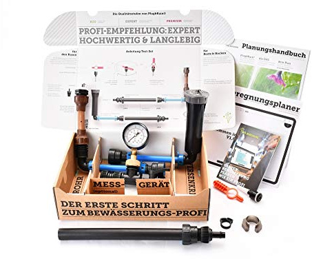 TEST-Set System Hausgarten Bewässerung - Messgerät, Hunter MP-Rotator und Verbinder BLU-LOCK