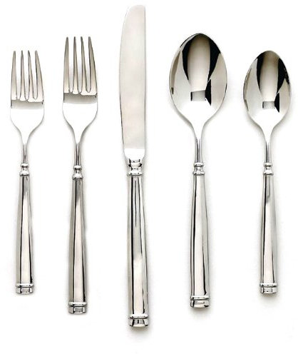 Ginkgo International Naples - Servizio da portata in acciaio INOX, 4 pezzi, Acciaio INOX, Argento, 42 Piece
