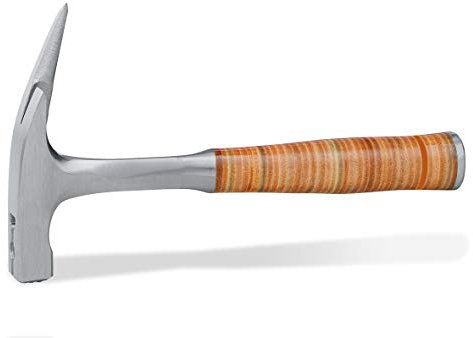 Edma 035955 Marteau de Charpentier Forgé 1 pièce tout en acier - Manche en cuir - Porte-clou magnétique