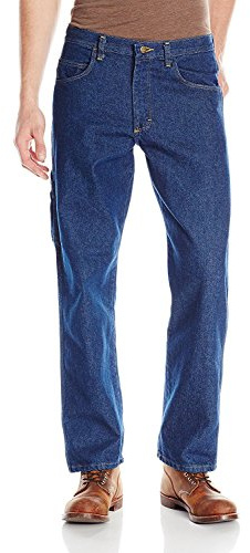 Red Kap Men's Loose Fit Dungaree, Dark Wash, 36x34