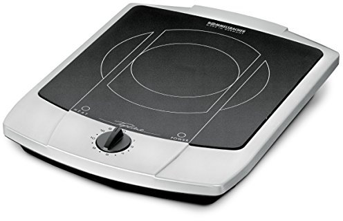 ROMMELSBACHER Einzelkochplatte CT 2200/E – Made in Germany, SCHOTT CERAN®, 2-Kreis Heizelement 140/210 mm, energiesparend, kurze Aufheizzeit, stufenlose Regelung, Überhitzungsschutz, Edelstahl