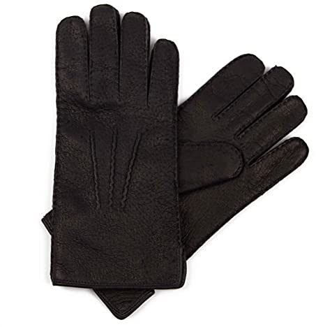 Hand Gewand by Weikert Lederhandschuhe aus Peccary Leder mit sehr weichem Alpaccafutter, Pekari, Winterhandschuhe für Damen & Herren