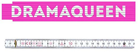 ZOLLSTOCK Maßstab Metermaß Pink DRAMAQUEEN Mitbringsel für Heimwerkerin Frau