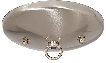 B&P Lamp® 5 Inch Modern Shallow Ceiling Light Canopy Plate Kit (Satin Nickel)
