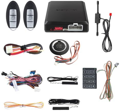 Easyguard roll Code smart schlüssel Auto Alarm System mit Passiv schlüsselloser zugang Fernbedienung Motor Start Druck knopf Start NFC entritt universell Version