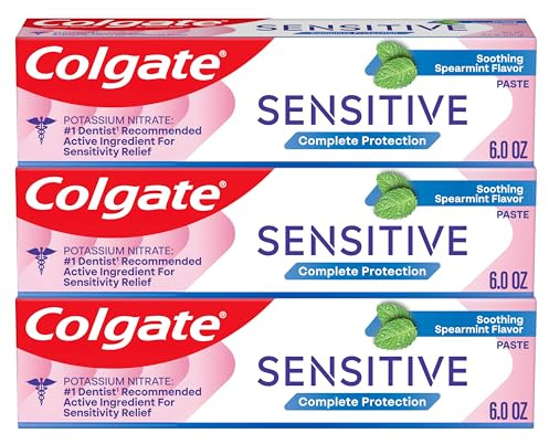Colgate Sensitive Toothpaste, Complete Protection, Mint - 6 Ounce (Pack of 3)
