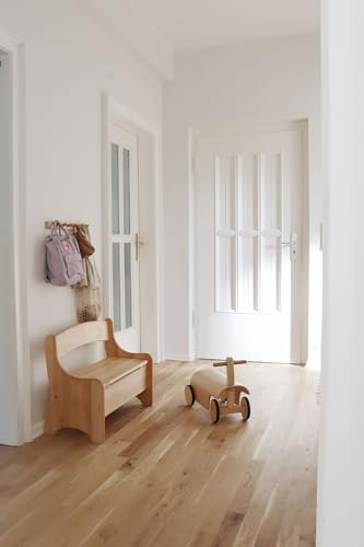 Original Kindersitzbank Levin von BioKinder® | Truhenbank mit Geheimfach aus Bio-Erlenholz | L 70 cm x B 36cm x H 55 cm