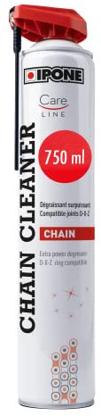 IPONE – Sgrassatore Catena Moto Chain Cleaner – Flacone Spray Multiposizione 750 ml - Efficace contro il Grasso più ostinato - Getto Potente e Preciso senza Schizzi