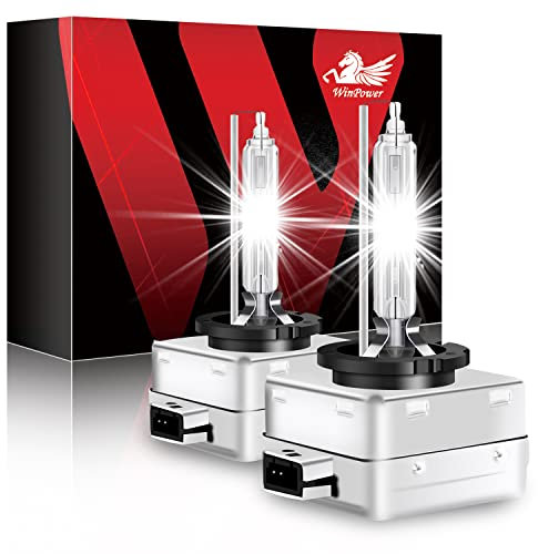 WinPower D1S Bi Xenon Brenner 35W HID Scheinwerfer Biren Entladungslampe Set 85V 6000K Diamond Weiß Mehr Licht Extreme Vision Headlight Lampe, 2 Stücke