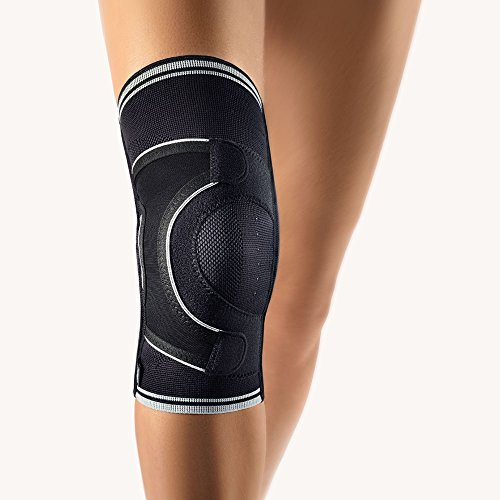 BORT Asymmetric® Kniebandage XXXL plus silber rechts
