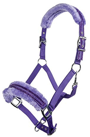 HKM Glitzer Halfter Lila Warmblut