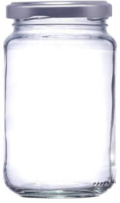 24 x 12 oz (296 ml) Jam Jars, ideal for jams with a choice of seven lids (silver)