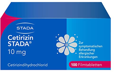 STADA Cetirizin 10 mg Filmtabletten bei Allergien & Heuschnupfen, 100 Stück