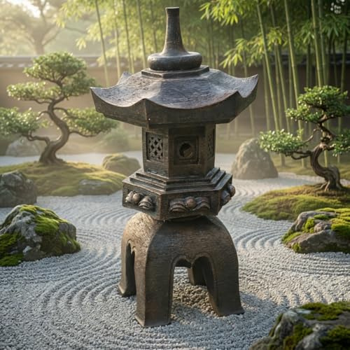 Bellaa Stupa Gartenlaterne Toro, japanischer Stil, asiatische Dekoration, 43,2 cm, 24429