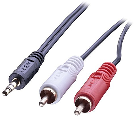 Lindy Câble Audio Premium 2 x RCA (Cinch) mâle vers Jack 3,5mm mâle, 10m