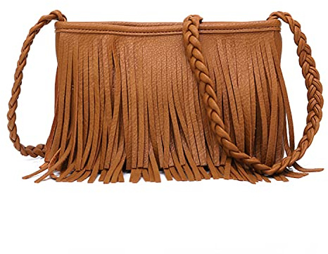 Emprier Women Hobo Fringe Crossbody Purse Vintage Small Tassel Shoulder Handbags Envelope Tassel Purses