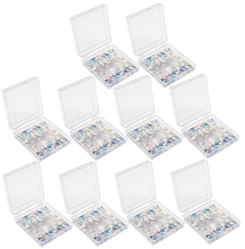 LALAFINA 10stücke Nagel Aufbewahrungsbox Für Künstliche Nagelspitzen Nagelspitzen-etui Organizer Mit Deckel Transparent Robust Platzsparend Für Nageldesign-werkzeuge Und Zubehör
