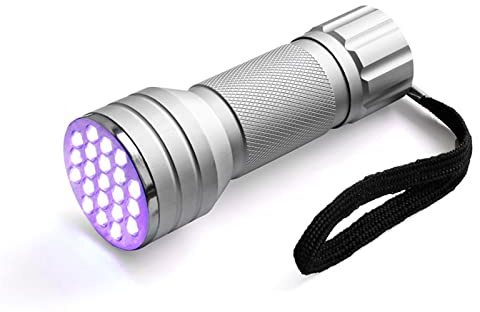 HAC24 UV Taschenlampe 21 LEDs Schwarzlicht Handlampe Haustiere Flecken Urin Detektor Lampe Geldscheinprüfer